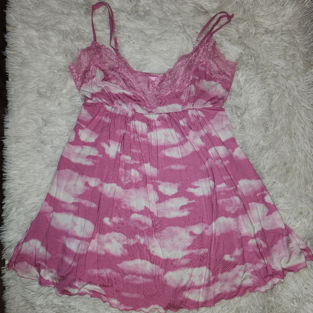 VINTAGE RARE Y2K 2005 VICTORIAS SECRET'S PINK SMALL NIGHT DRESS PAJAMAS